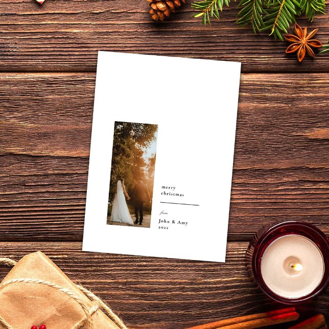 Elegant Minimalist Photo Holiday Card (Creator Uploaded)