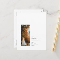 Elegant Minimalist Photo Holiday Postcard