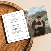 Elegant Minimalist photo Monogram Wedding