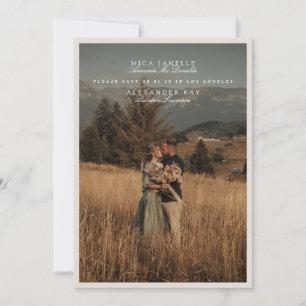 Elegant Minimalist Photo Wedding Save The Date