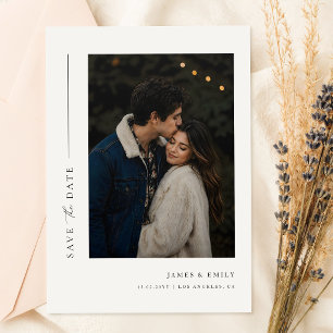 Elegant Minimalist Photo Wedding Save The Date
