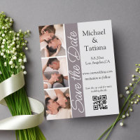 elegant minimalist Photobooth 3 photos qr code 