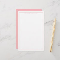 Elegant Minimalist Pink Two Border