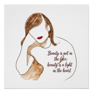Elegant Minimalist Portrait with Quote Poster