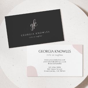 Elegant Minimalist Professional Blush Pink Business Card