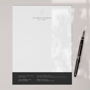Elegant Minimalist Professional Custom Letterhead