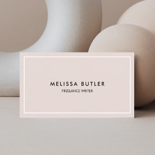 Elegant Minimalist Professional Light Beige Business Card