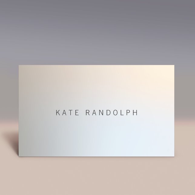 Elegant Minimalist Professional Luminous Silver Business Card (Creator Uploaded)