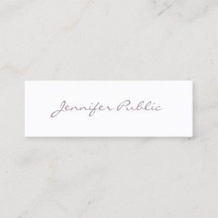 Elegant Minimalist Professional Modern Chic Plain Mini Business Card