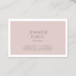 Elegant Minimalist Professional Modern Plain Luxe Business Card