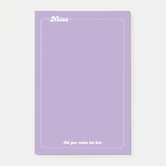 Elegant Minimalist Purple Customisable Post-it Notes