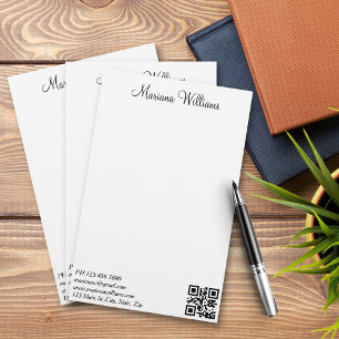 elegant minimalist qr code business trendy stationery