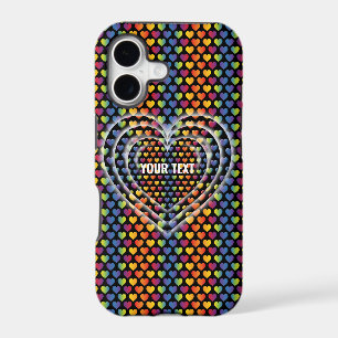 Elegant Minimalist Rainbow Hearts