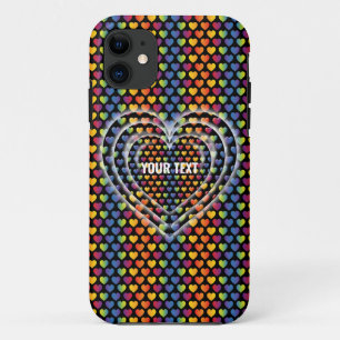 Elegant Minimalist Rainbow Hearts Case-Mate iPhone Case