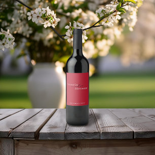 Elegant Minimalist Red Wine Label