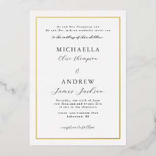 Elegant Minimalist Refined Wedding Invitation