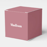 Elegant Minimalist Rose Gold White Name