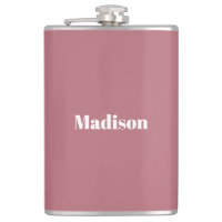 Elegant Minimalist Rose Gold White Name