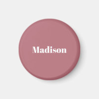 Elegant Minimalist Rose Gold White Name