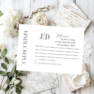Elegant Minimalist RSVP Card | Modern & Stylish