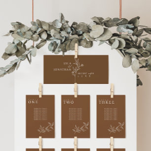 Elegant Minimalist Rust Seating Chart Header Card