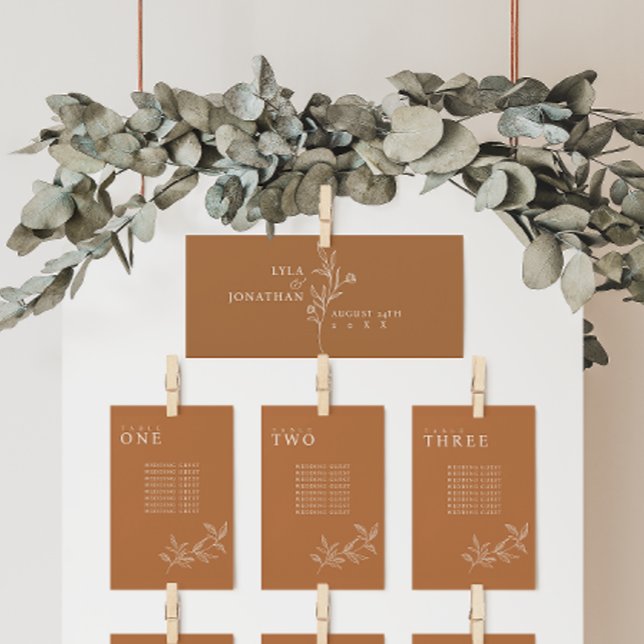Elegant Minimalist Rust Seating Chart Header Card (Creator Uploaded)