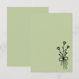 Elegant Minimalist Sage Green Invitation