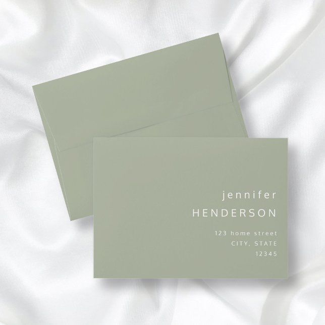 Elegant Minimalist Sage Green Typography Envelope (Creator Uploaded)
