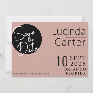 Elegant, minimalist Save the Date card
