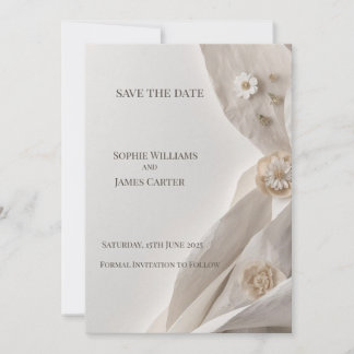 Elegant Minimalist Save The Date Card