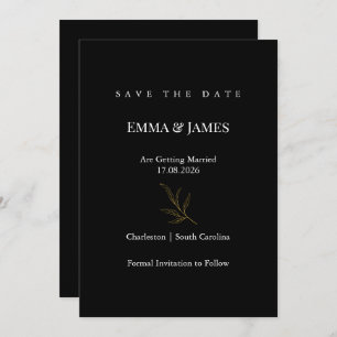 Elegant Minimalist Save the Date Card Modern