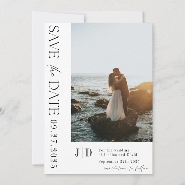 Elegant Minimalist Save the Date Modern & Stylish (Front)