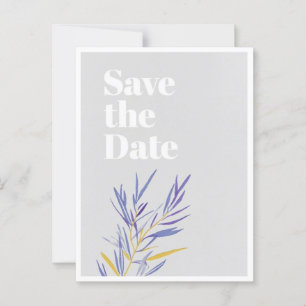 Elegant Minimalist Save the Date Wedding Card 