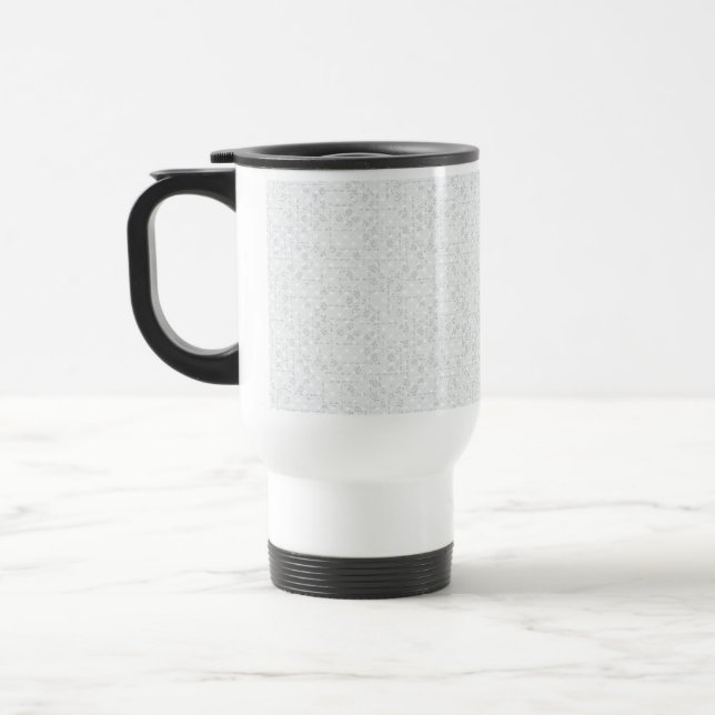Elegant Minimalist School Pattern Travel Mug (Left)