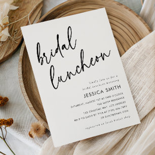 Elegant Minimalist Script Bridal Luncheon Invitation