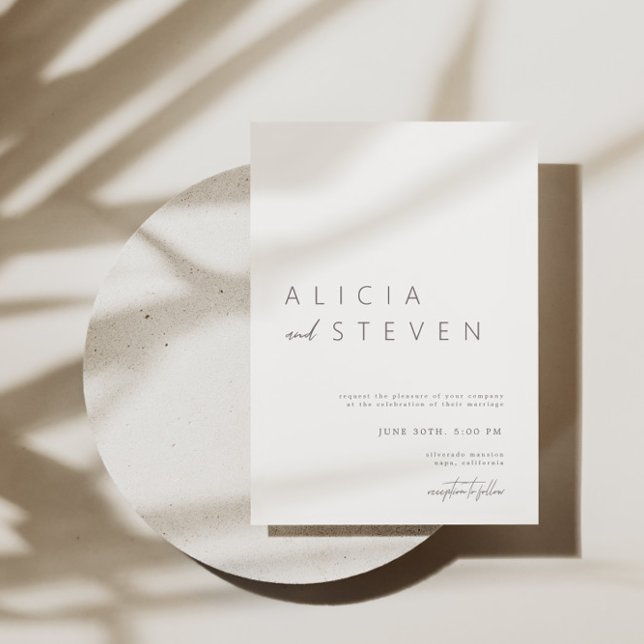 Elegant Minimalist Script Modern Wedding Invitation (Creator Uploaded)
