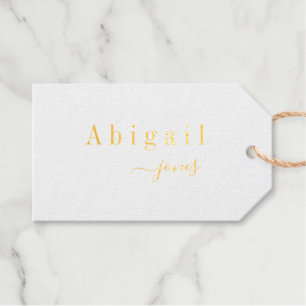 Elegant Minimalist Script Name Personalised Gift Tags