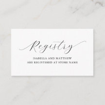 Elegant Minimalist Script Registry Information