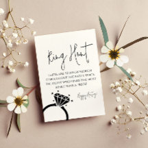 Elegant Minimalist script ring hunt bridal shower