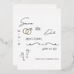Elegant Minimalist Script Save the Date Card Mod