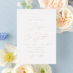 Elegant Minimalist Script Wedding<br><div class="desc">Completely customisable,  this simply stylish wedding invitation features a minimalist aesthetic with a combination of elegant fonts in real foil.</div>