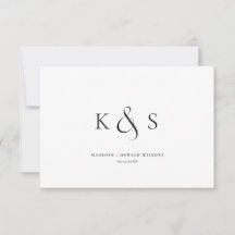 Elegant Minimalist Script Wedding gratitude Thank 