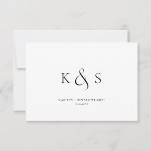 Elegant Minimalist Script Wedding gratitude Thank  You Card