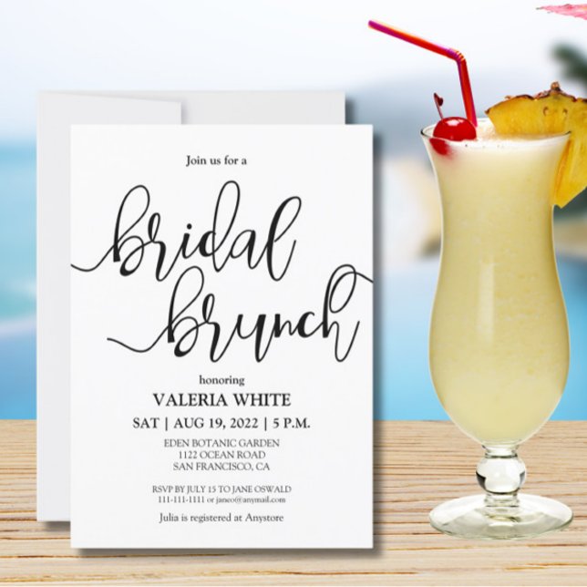 Elegant Minimalist Scripture Bridal Brunch Invitation (Creator Uploaded)