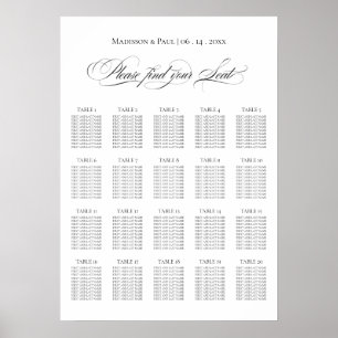 Elegant Minimalist seating chart