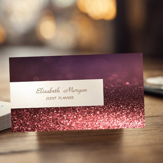 Elegant Minimalist,Shiny,Simple Glitter Bokeh Business Card (Creator Uploaded)