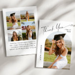 Elegant Minimalist Simple Graduation 5 Photo Thank You Card<br><div class="desc">For further customisation,  please click the "Customise" link and use our  tool to design this template. 
If you need help or matching items,  please contact me.</div>