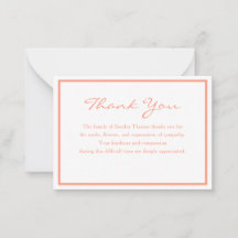 Elegant Minimalist Simple Memorial Thank You