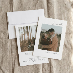 Elegant Minimalist Simple Photo Wedding Invitation