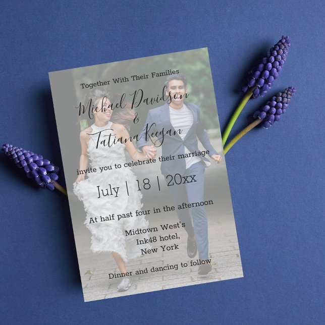 elegant minimalist simple wedding  photo  invitation (Creator Uploaded)